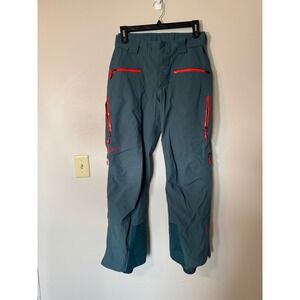 Marmot Gore-Tex Recco Ski Snowboard Pants Teal Orange Zip Men's Large